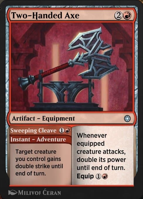 Two-Handed Axe // Sweeping Cleave #191 – Alchemy Horizons: Baldur's Gate Two-Handed Axe // Sweeping Cleave from Alchemy Horizons: Baldur's Gate (Uncommon)