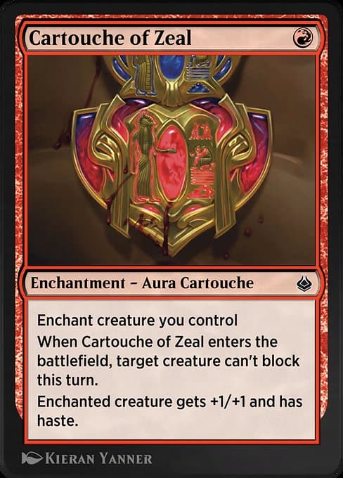 Cartouche of Zeal #145 – Amonkhet Remastered Cartouche of Zeal from Amonkhet Remastered (Common)